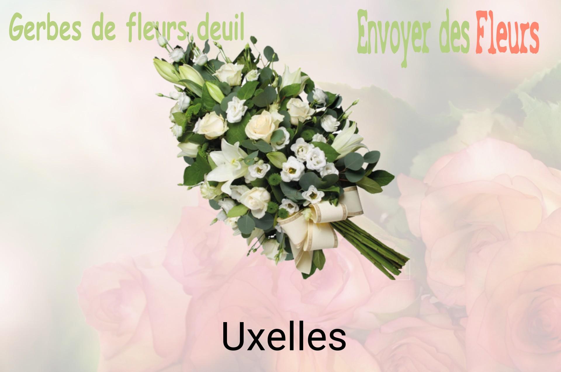 Gerbe de fleurs de deuil livrée à Uxelles